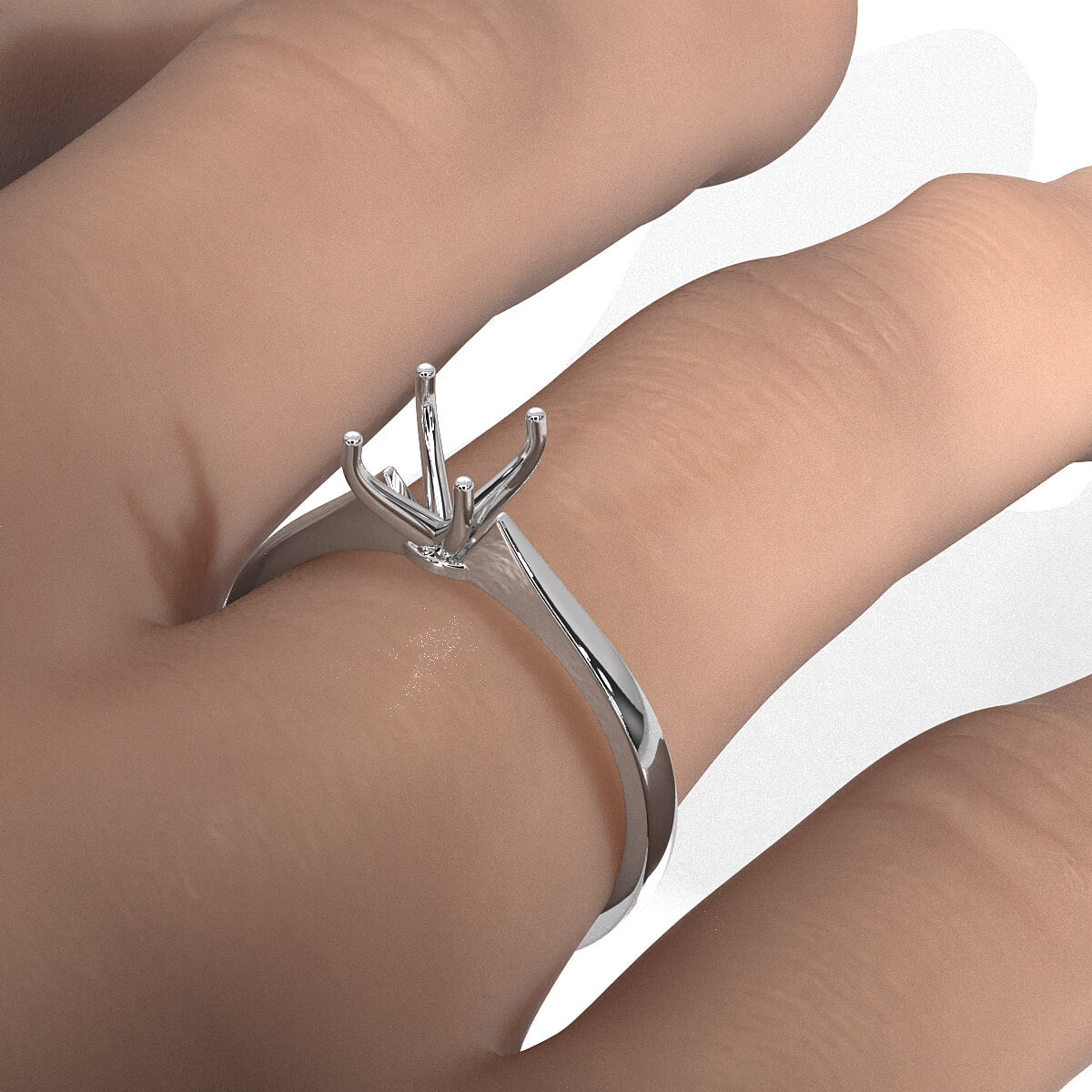 3g Tapper Semi Mount Engagement Solitaire Ring Setting 2mm